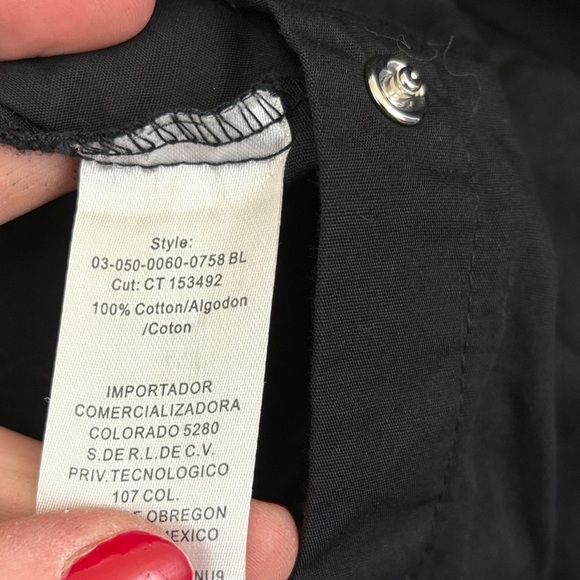 Roper Black Button Down Shirt for Women - Picture 4 of 4